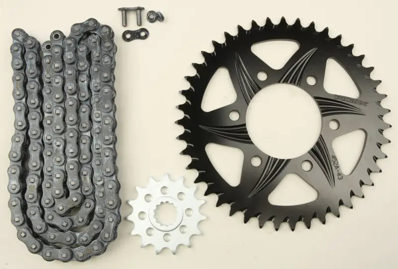 CK4212 Sprocket/Chain Kit Stl/Alu 15/43t Blk Sx3 520 112l Blk 