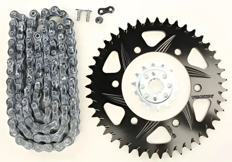 CK4260 Vortex Sprocket/Chain Kit Stl/Stl 14/45T Sil Sx3 520-108L Blk - RV and Auto Parts