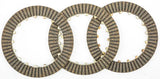 Three fibrous friction clutch plates from CK4463 Redline Clutch Kit for smooth shifting