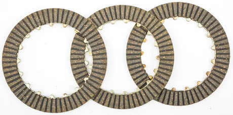 Three fibrous friction clutch plates from CK4463 Redline Clutch Kit for smooth shifting