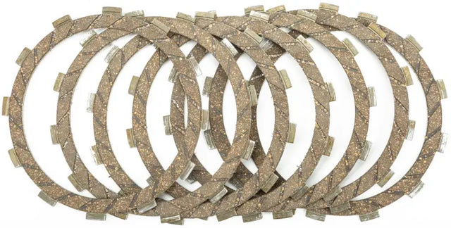 Stack of tan friction clutch plates from Redline Clutch Kit CK4465 for smooth shifting