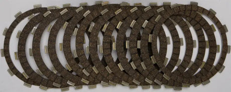 Stack of motorcycle clutch friction plates from CK4515 Redline Clutch Kit Ck4515