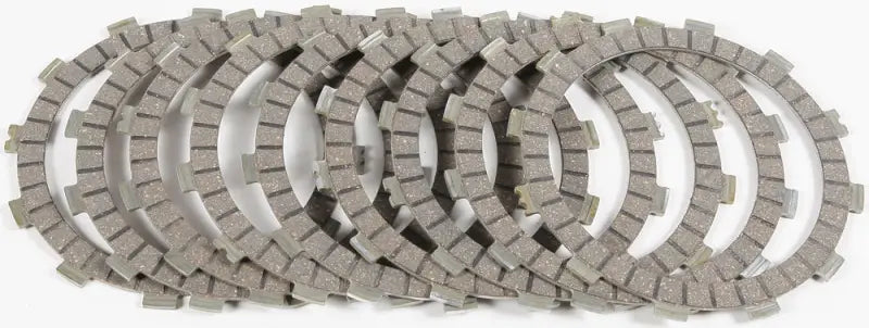 Stack of motorcycle clutch friction plates from CK5595 Redline Clutch Kit for easy replacement