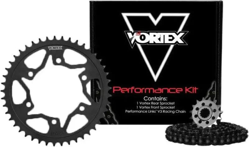 CK6261 Vortex Sprocket/Chain Kit Stl/Stl 14/47T Sil Sx3 520-110L Blk - RV and Auto Parts
