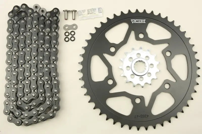 CK6316 Sprocket/Chain Kit Stl/Stl 15/47t Sil Sx3 520 114l Blk 