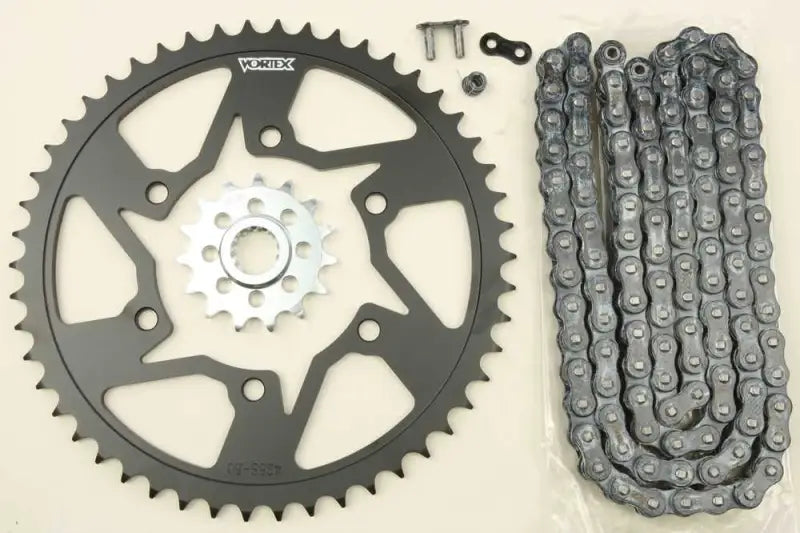 VORTEX CK6317 Sprocket/Chain Kit Stl/Stl 15/50t Sil Sx3 520 116l Blk