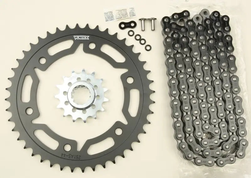 CK6343 Sprocket/Chain Kit Stl/Stl 15/44t Sil Sx3 520 112l Blk 
