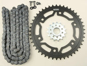 CK6345 Sprocket/Chain Kit Stl/Stl 15/45t Sil Sx3 520 112l Blk 