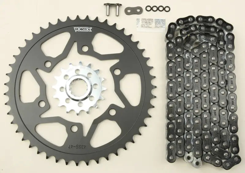 CK6361 Sprocket/Chain Kit Stl/Stl 16/47t Sil Rx3 520 116l Blk 