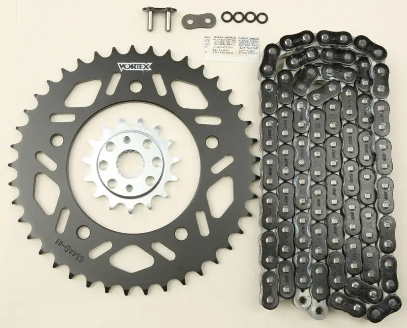 CK6375 Sprocket/Chain Kit Stl/Stl 15/41t Sil Rx3 520 114l Blk 
