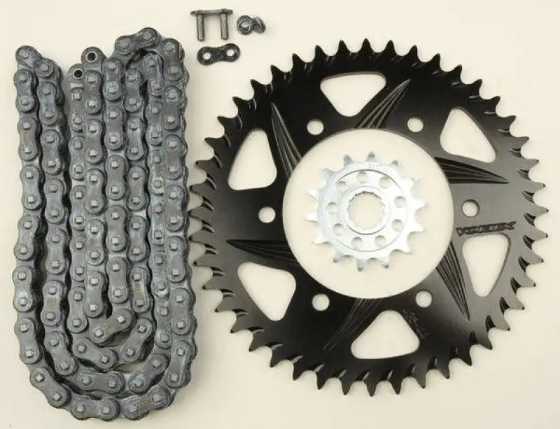 CK6383 Vortex Sprocket/Chain Kit Stl/Alu 14/46T Blk Sx3 520-114L Blk - RV and Auto Parts