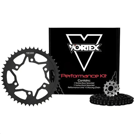 CK6451 Vortex Sprocket/Chain Kit Stl/Stl 15/47T Sil Rx3 520-112L Blk - RV and Auto Parts