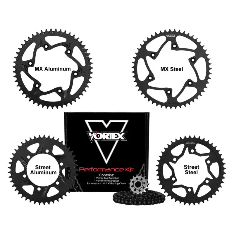CKG4125 Vortex Sprocket/Chain Kit Stl/Stl 14/40T Sil Sx3 520-108L Gld - RV and Auto Parts