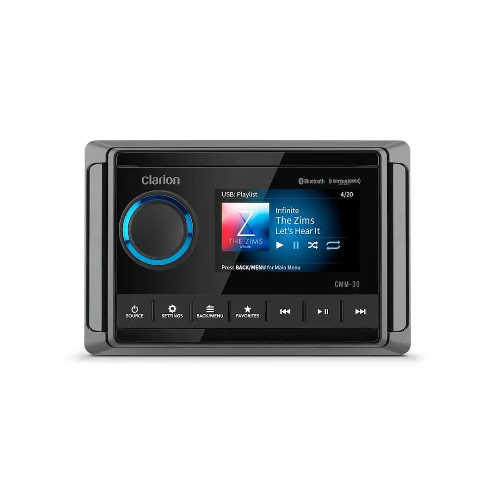 Clarion Intuitive Interface With Large Text Radio 010-03224-00 - Marine Source Unit