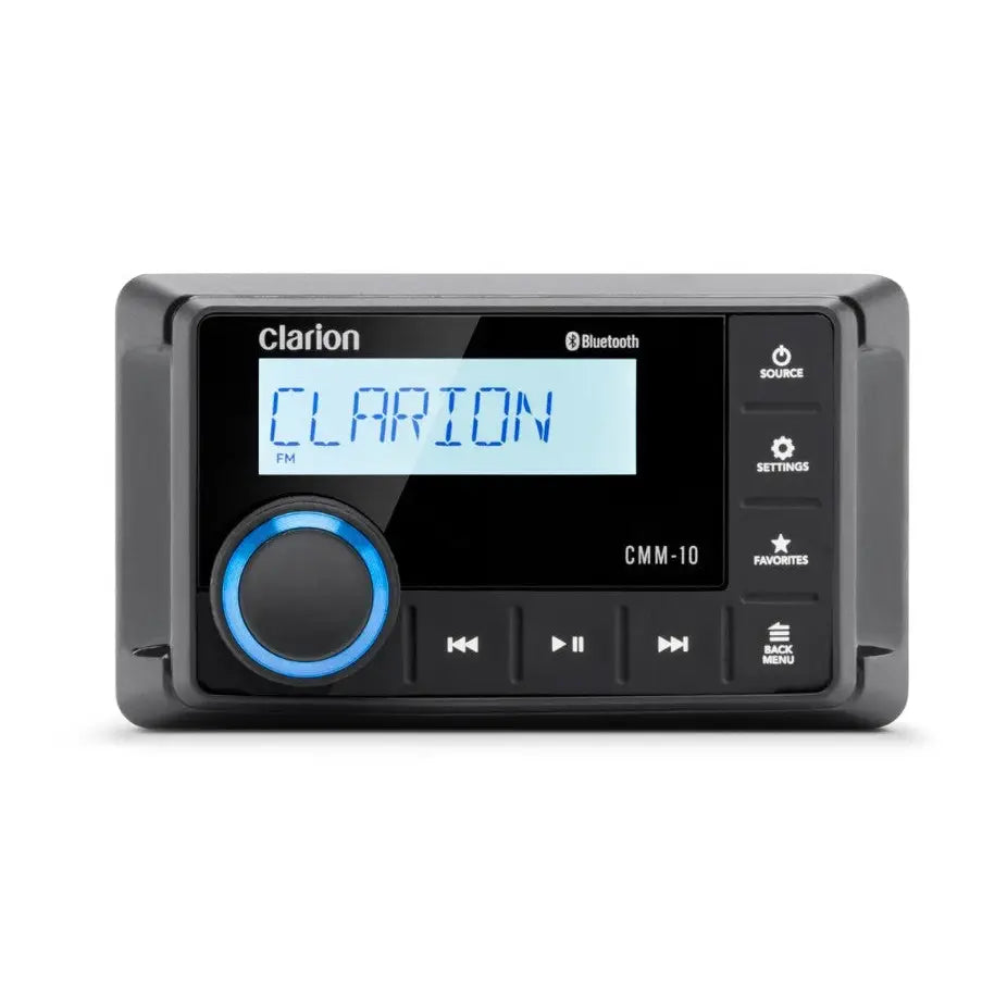 Clarion Intuitive Interface With Large Text Radio 010-03442-00 - Ultra-Compact Weatherproof Source