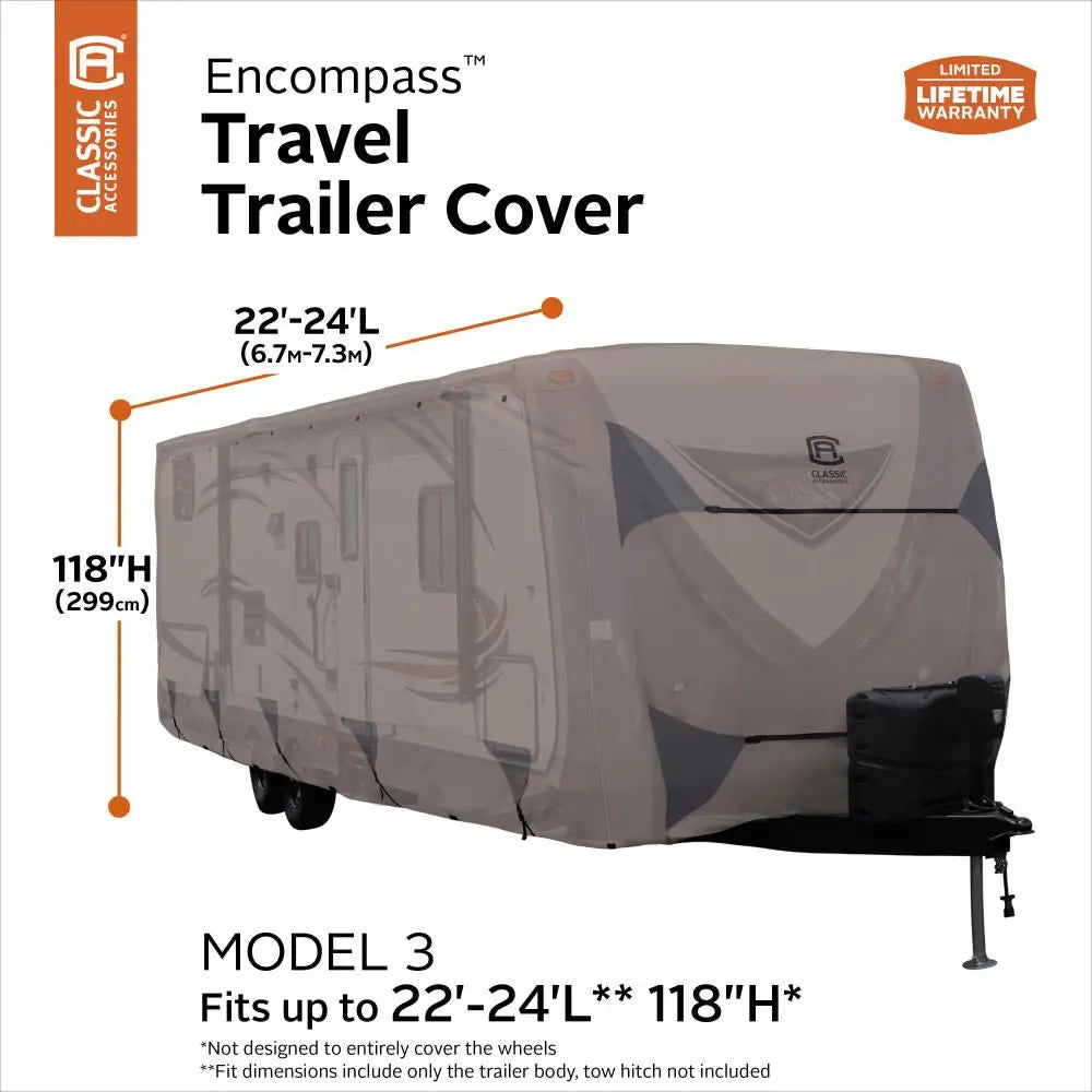 Classic ACC Limited Lifetime Warranty Travel Trailer Cover 80-487-162401-RT - Encompass Cvr 22-24