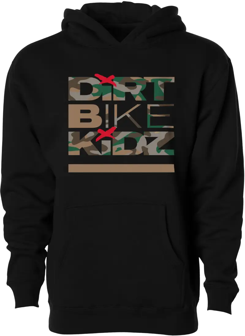 Classic Camo Youth Hoodie Black Ym - DBK