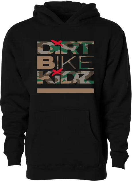 Classic Camo Youth Hoodie Black Ym - DBK