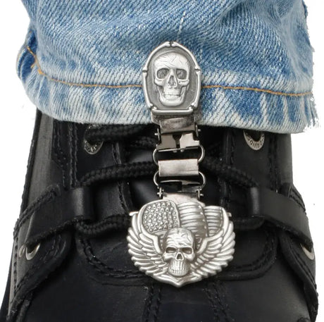 Clips For Laced Boots Bones/Skull - RYDER CLIPS