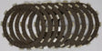 Dark brown clutch plates with silver tabs from Clutch Kit CK2379 for easy installation