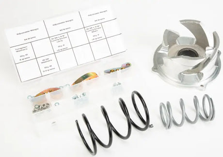 Snowmobile clutch kit pol 850 146 174 with weights, springs, and tuning diagram