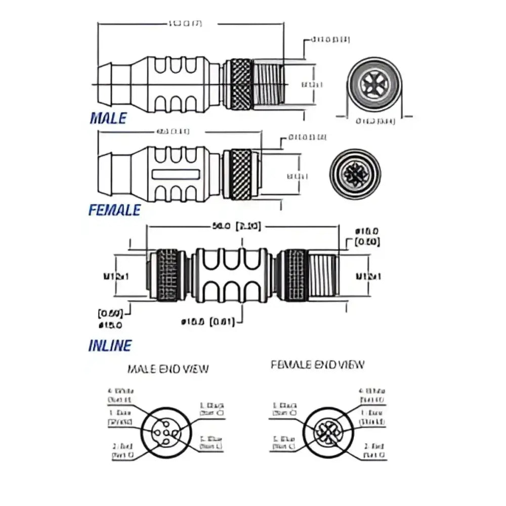 IT-CM-CF Maretron Termination Resistor Micro In-Line - Marine Network Cable Terminator