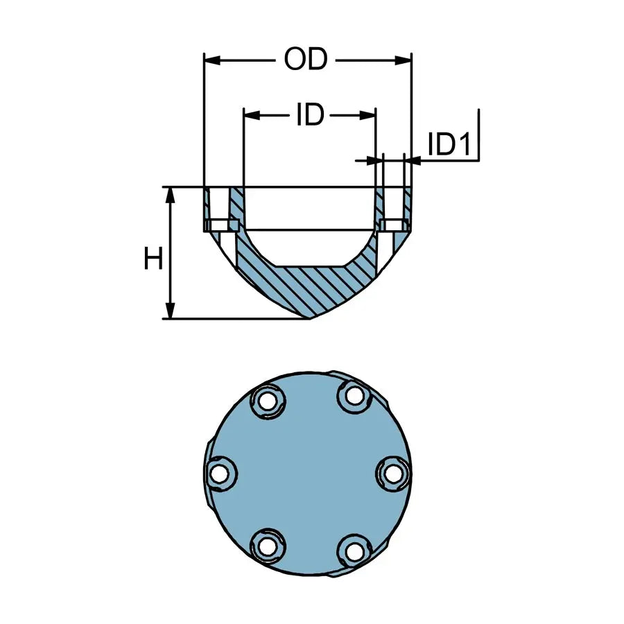 CMP Group Trusted Choice For Marine Protection Marine Anode Kit CMMP63RZ - Max Prop 63 Zinc
