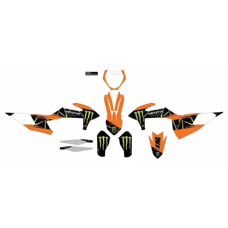 Cmplt Kit Monster Energy Slash White Bg 