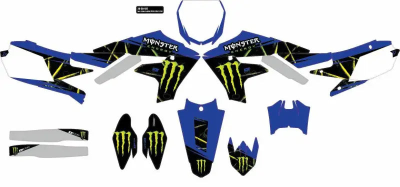 Cmplt Kit Monster Energy Slash White Bg 