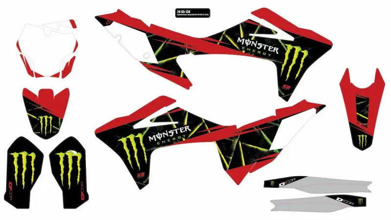 Cmplt Kit Monster Energy Slash White Bg 