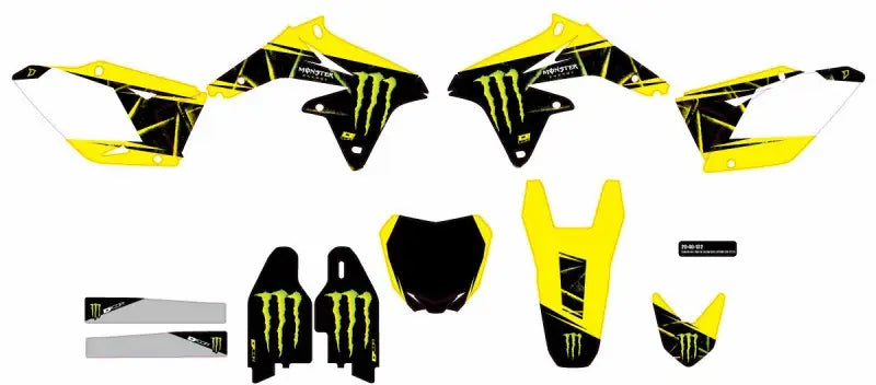 D-COR Cmplt Kit Monster Energy Slash White Bg