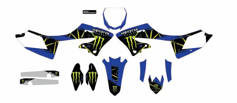 D-COR Cmplt Kit Monster Energy Slash White Bg