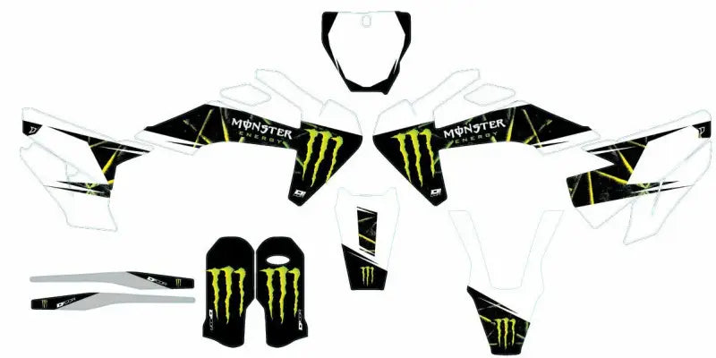 Cmplt Kit Monster Energy Slash White Bg 