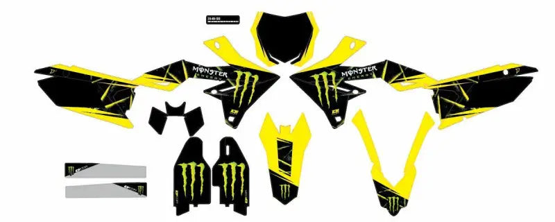 Cmplt Kit Monster Energy Slash White Bg 