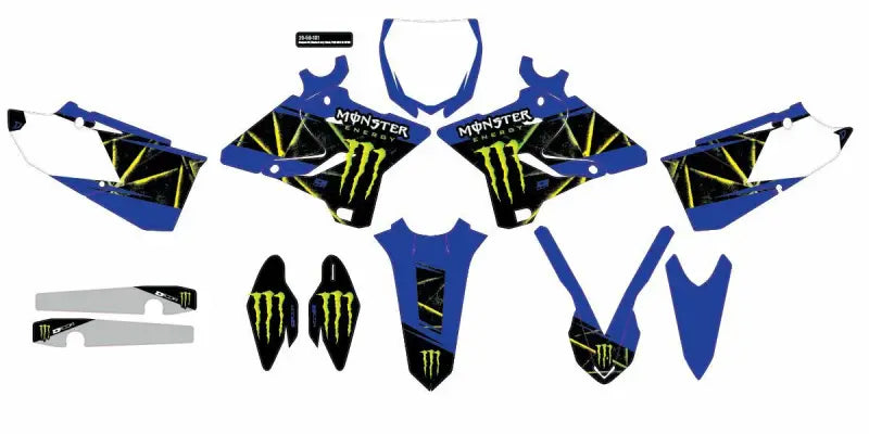D-COR Cmplt Kit Monster Energy Slash White Bg