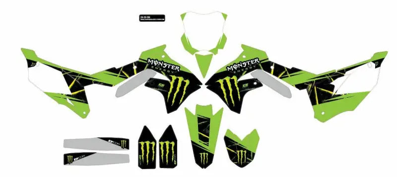 Cmplt Kit Monster Energy Slash White Bg 