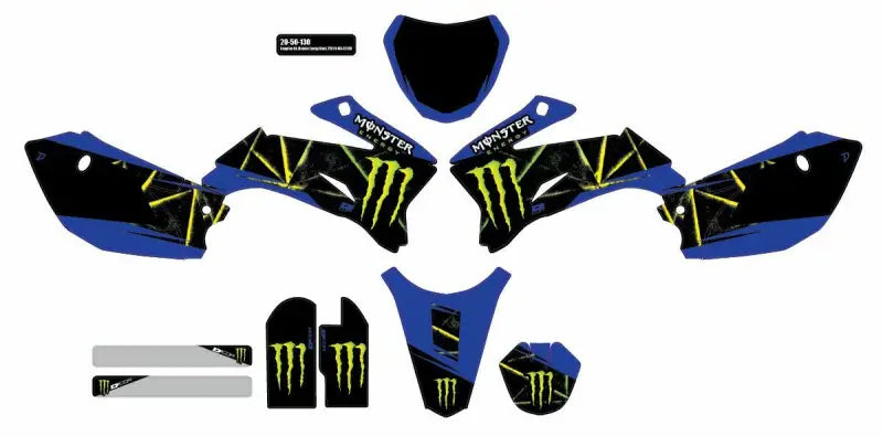 D-COR Cmplt Kit Monster Energy Slash White Bg