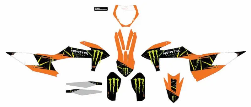 Cmplt Kit Monster Energy Slash White Bg 
