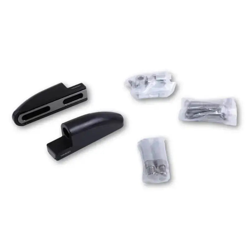 HIGHSIDER Cnc Fairing Mirror Adapters Long Pair Black for Powersports