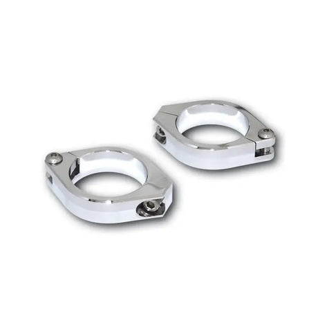 HIGHSIDER Cnc Fork Clamps 38 41mm Pair Chrome for Powersports