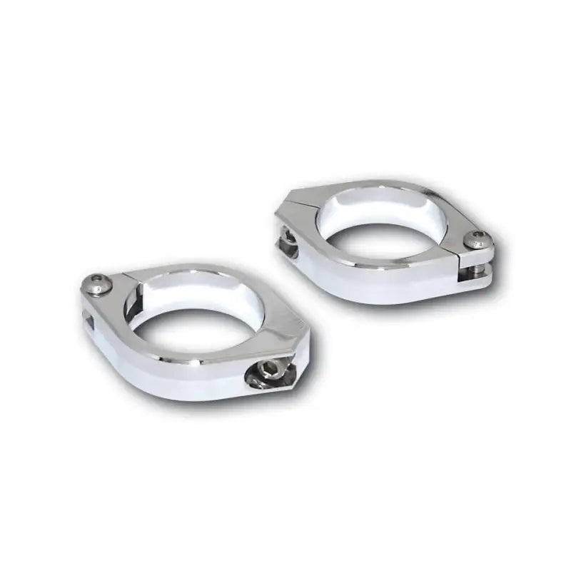HIGHSIDER Cnc Fork Clamps 38 41mm Pair Chrome for Powersports