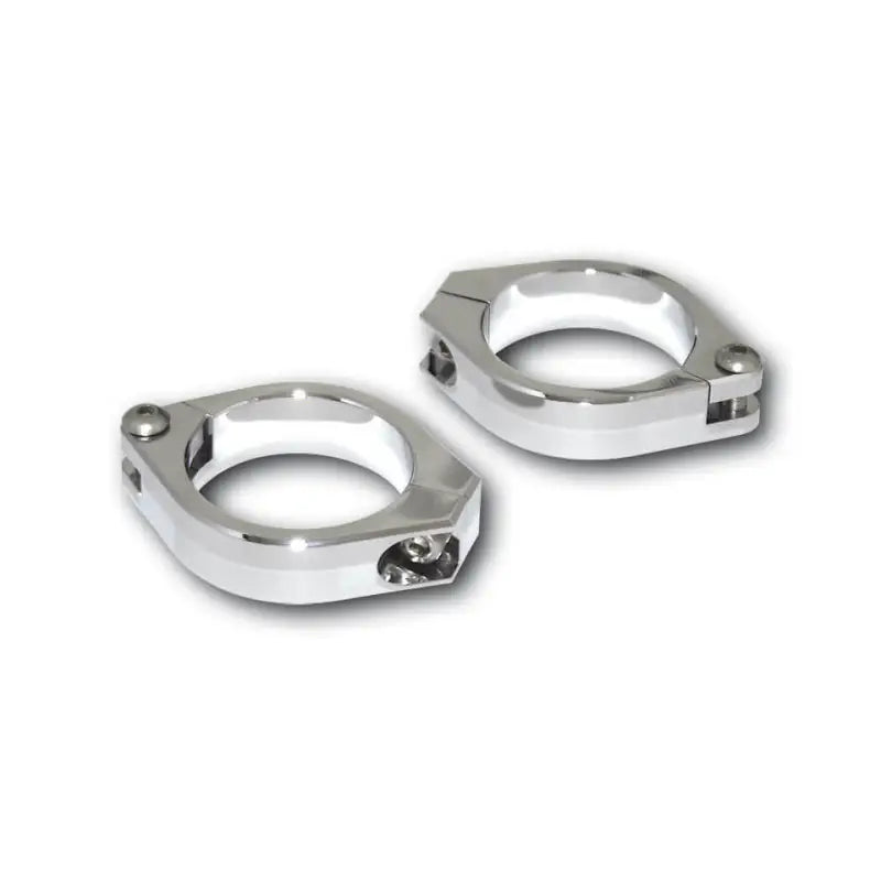 HIGHSIDER Cnc Fork Clamps 42 43mm Pair Chrome for Powersports