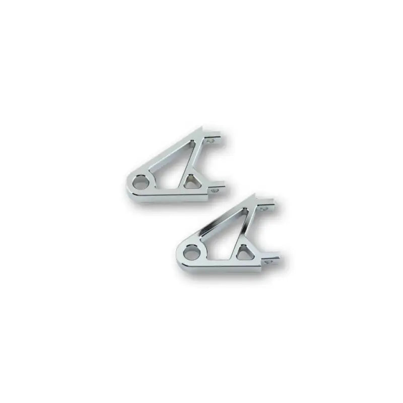 HIGHSIDER Cnc Headlight Bracket Extra Short Pair Chrome for Powersports