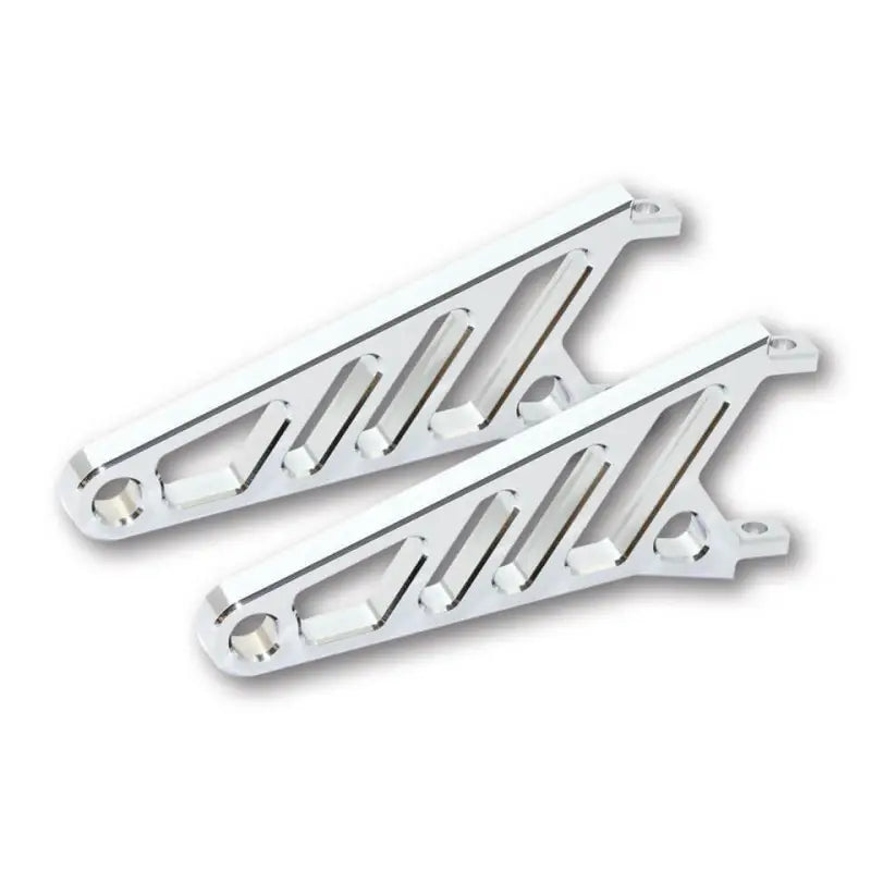 HIGHSIDER Cnc Headlight Bracket Long Pair Chrome for Powersports
