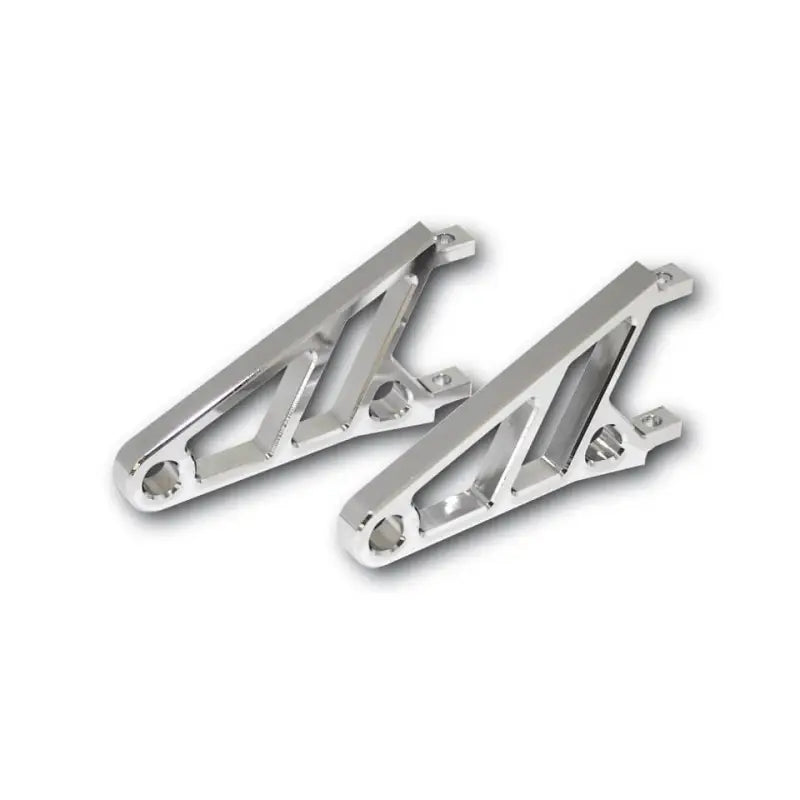 HIGHSIDER Cnc Headlight Bracket Short Pair Chrome for Powersports