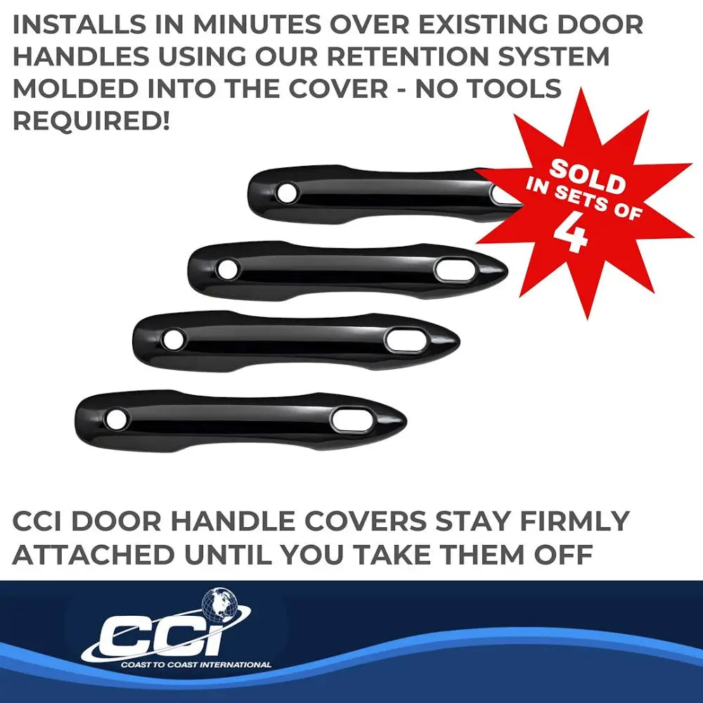 Coast2Coast Limited Lifetime Warranty Exterior Door Handle Cover Ccidh68584SBK - DH 18-25 Camry 4DR GL BK SK
