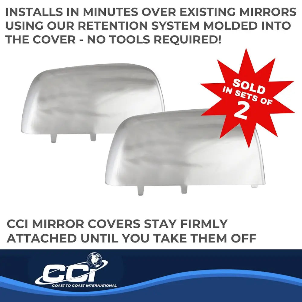 Coast2Coast Limited Lifetime Warranty Exterior Mirror Cover Ccimc67509R - Chrome MC 15-22 Clrdo Canyon Top Repl
