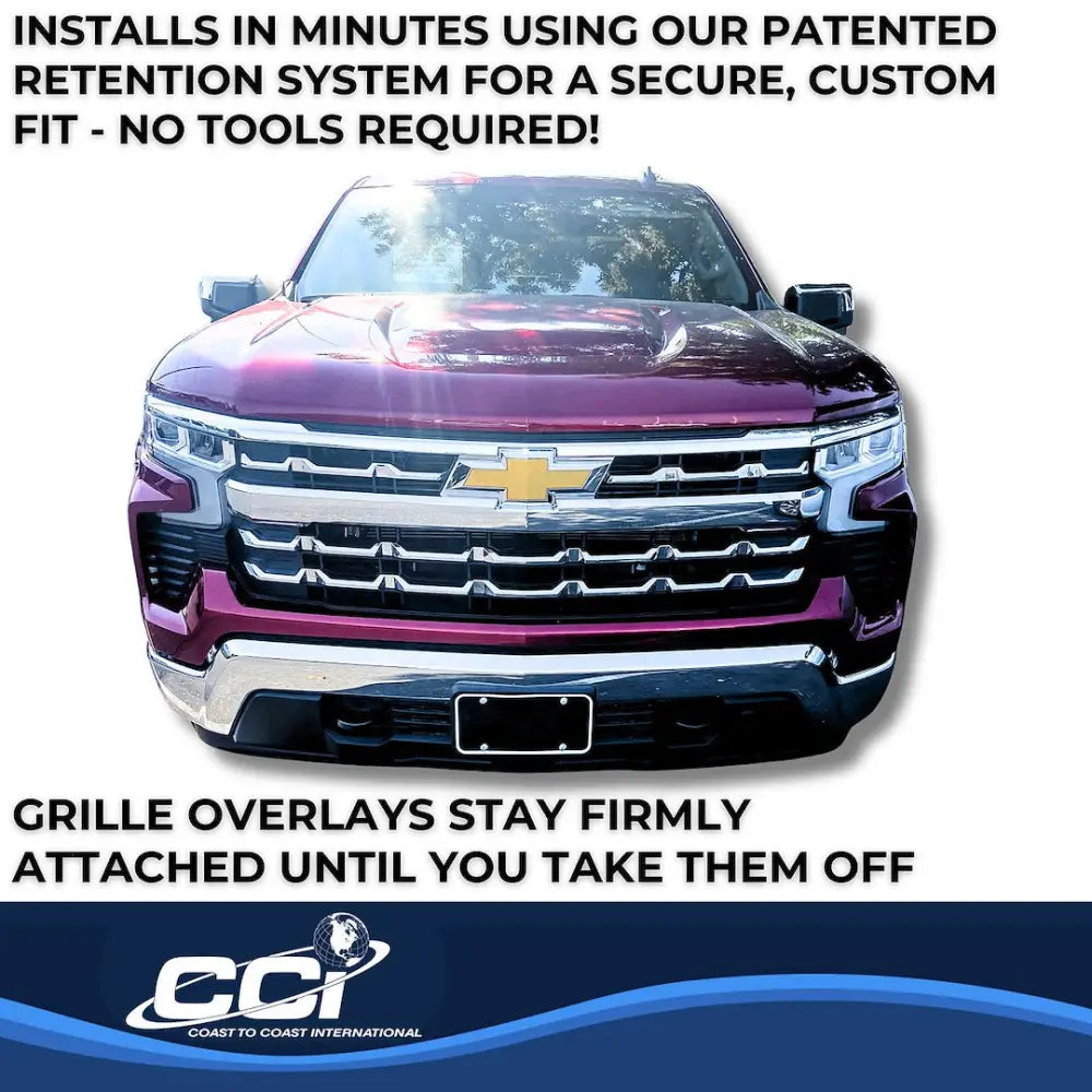 Coast2Coast Limited Lifetime Warranty Grille Insert GI188 - Chrome GI 22-25 Silverado 1500 PC