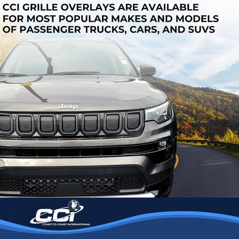 Coast2Coast Limited Lifetime Warranty Grille Insert GI194Black - Glossy Black GI 22-25 Compass 7PC GI194BLK