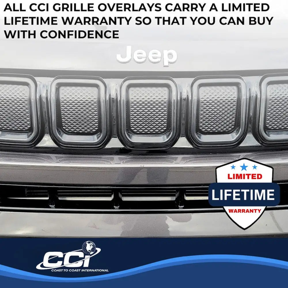 Coast2Coast Limited Lifetime Warranty Grille Insert GI194Black - Glossy Black GI 22-25 Compass 7PC GI194BLK